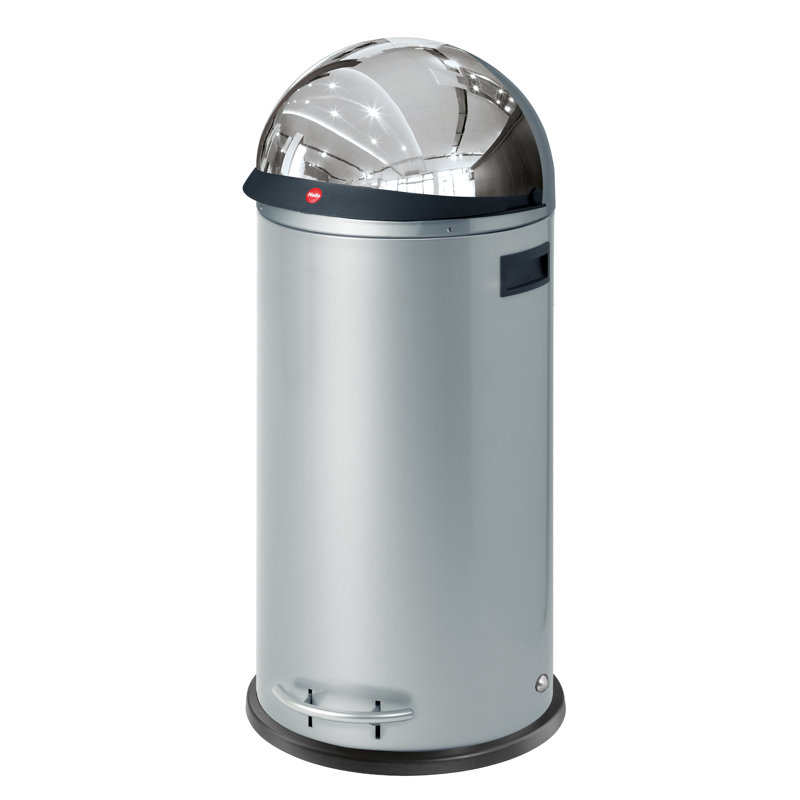 Hailo 50 L Tretmülleimer KickVisier aus Metall & Bewertungen | Wayfair.de